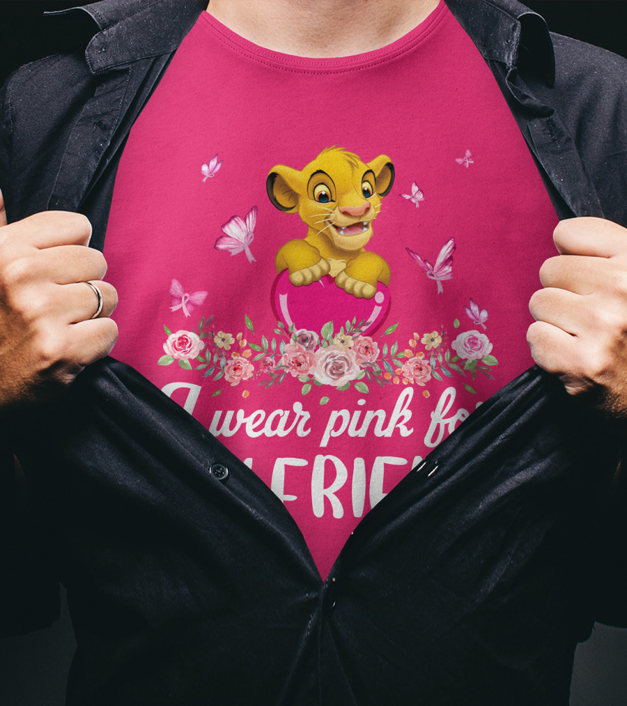 Simba I Wear Pink For My Friend T-Shirt