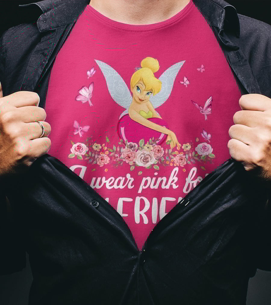 Tinkerbell I Wear Pink For My Friend T-Shirt