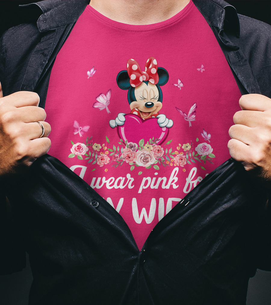 I Wear Pink For My Wife Minnie T-Shirt