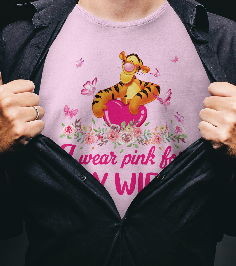 Tigger I Wear Pink For My Wife T-Shirt