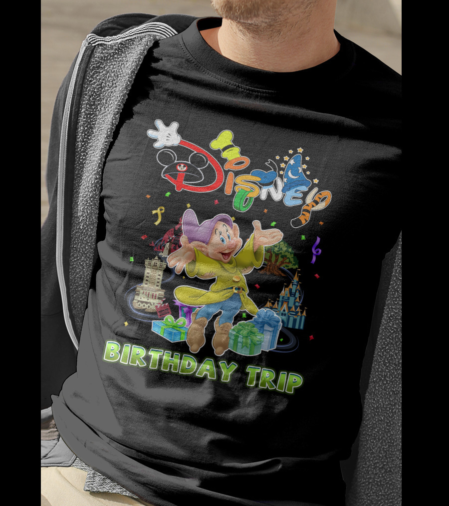 Disney Dopey Birthday Trip Celebration Gift Adventure T-Shirt