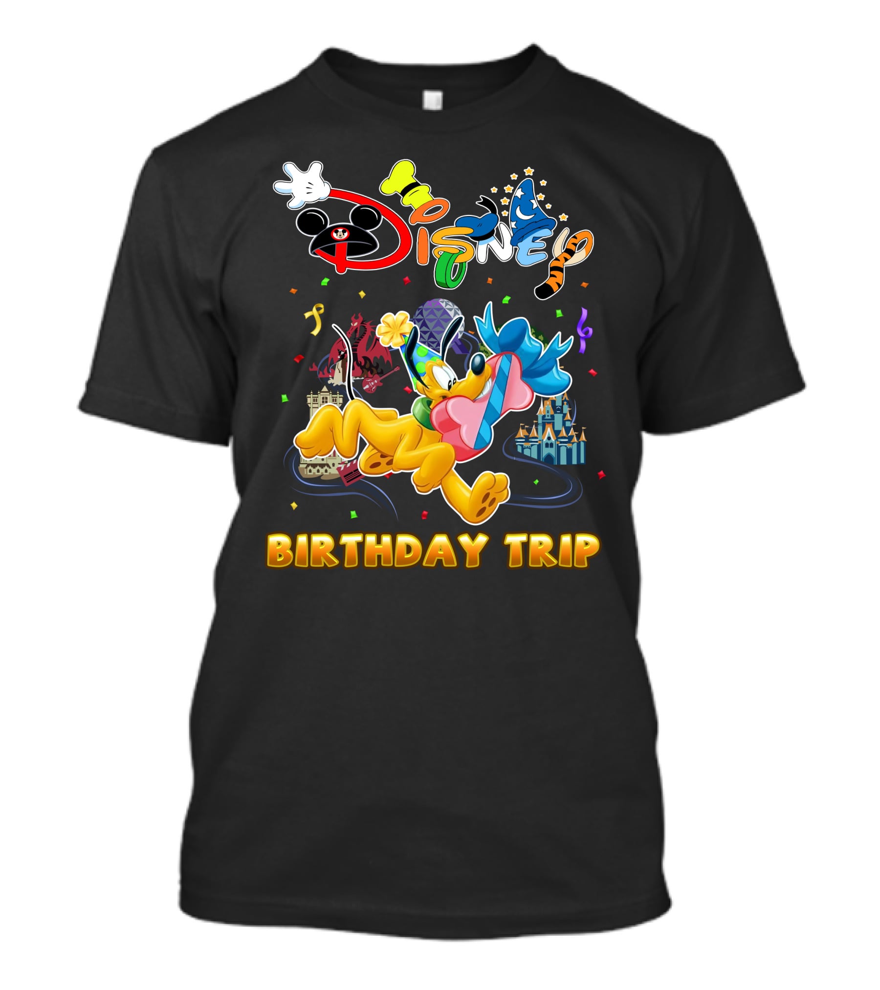 Disney Pluto Birthday Trip Celebration Adventure T-Shirt