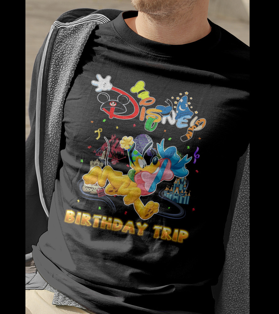 Disney Pluto Birthday Trip Celebration Adventure T-Shirt