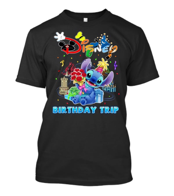 Disney Birthday Trip Stitch Celebration T-Shirt