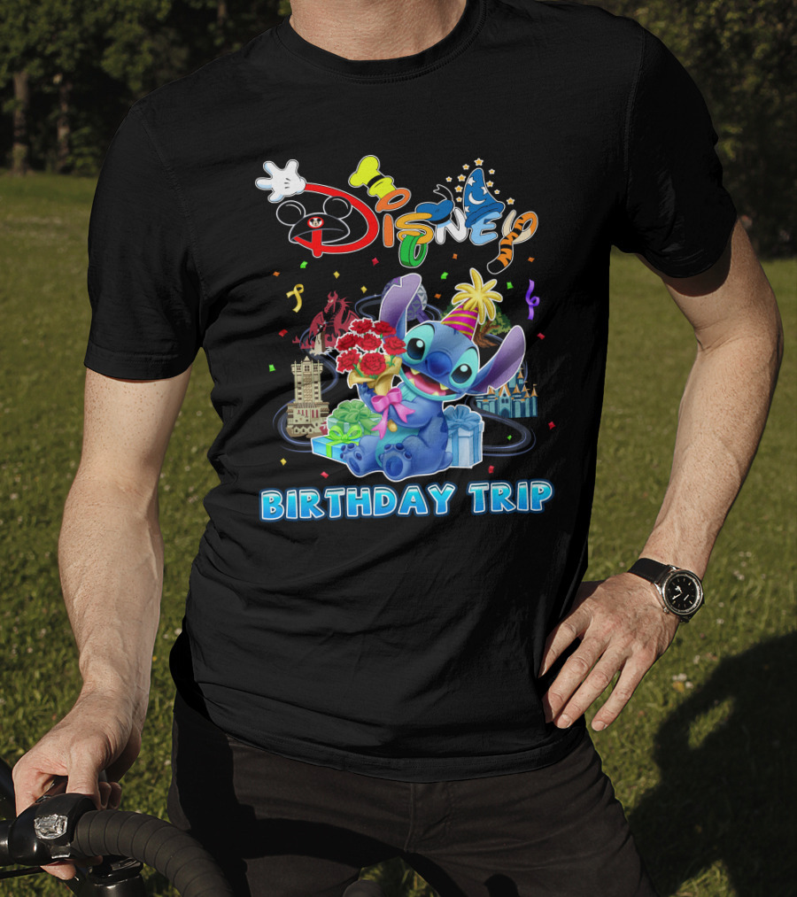 Disney Birthday Trip Stitch Celebration T-Shirt