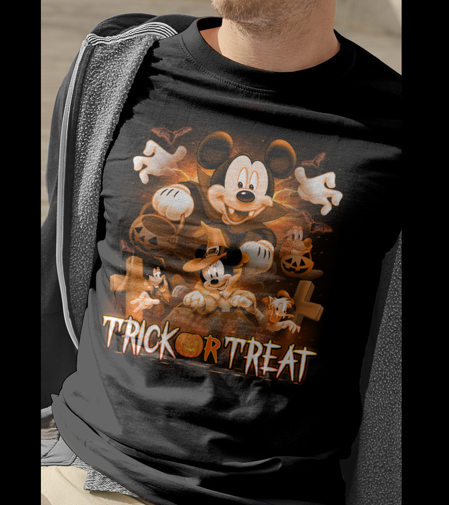 Trick Or Treat Mickey Mouse Halloween Adventure T-Shirt