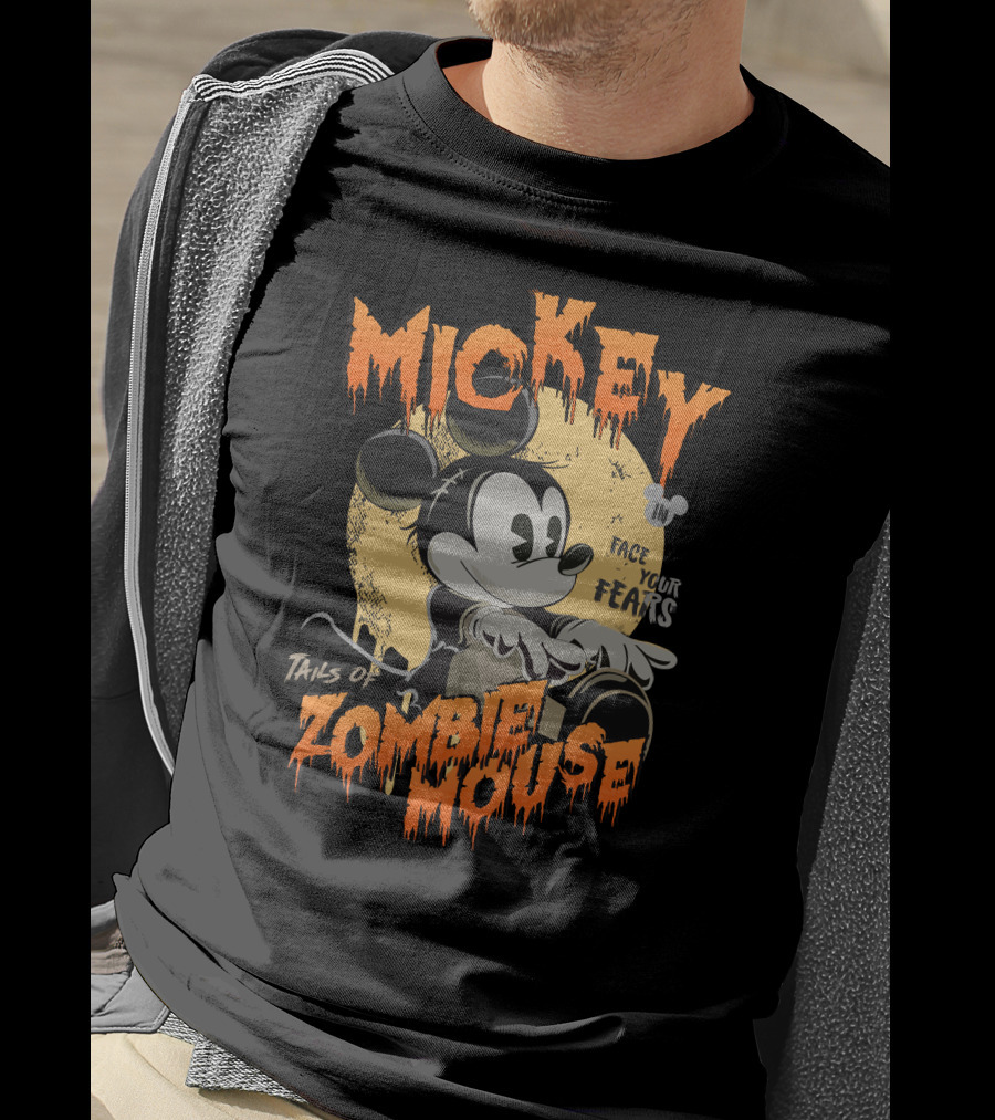 Mickey Tails Of Zombie Mouse Face Your Fears T-Shirt