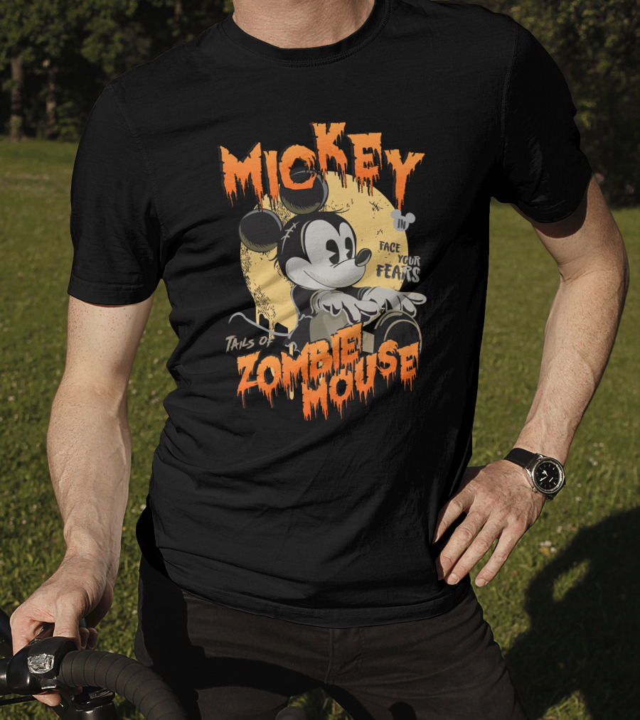 Mickey Tails Of Zombie Mouse Face Your Fears T-Shirt