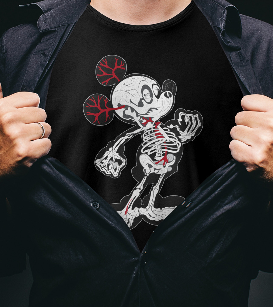 Dn 15 Skeletal X-Ray Mouse Anatomy T-Shirt