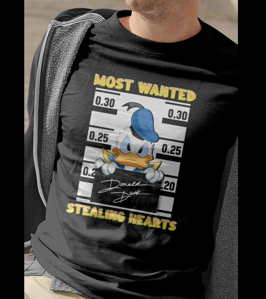 Most Wanted Donald Duck Stealing Hearts T-Shirt