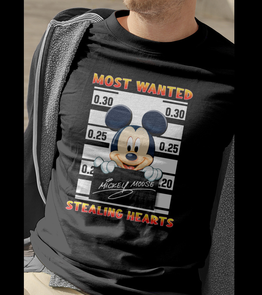 Most Wanted Mickey Mouse Stealing Hearts T-Shirt