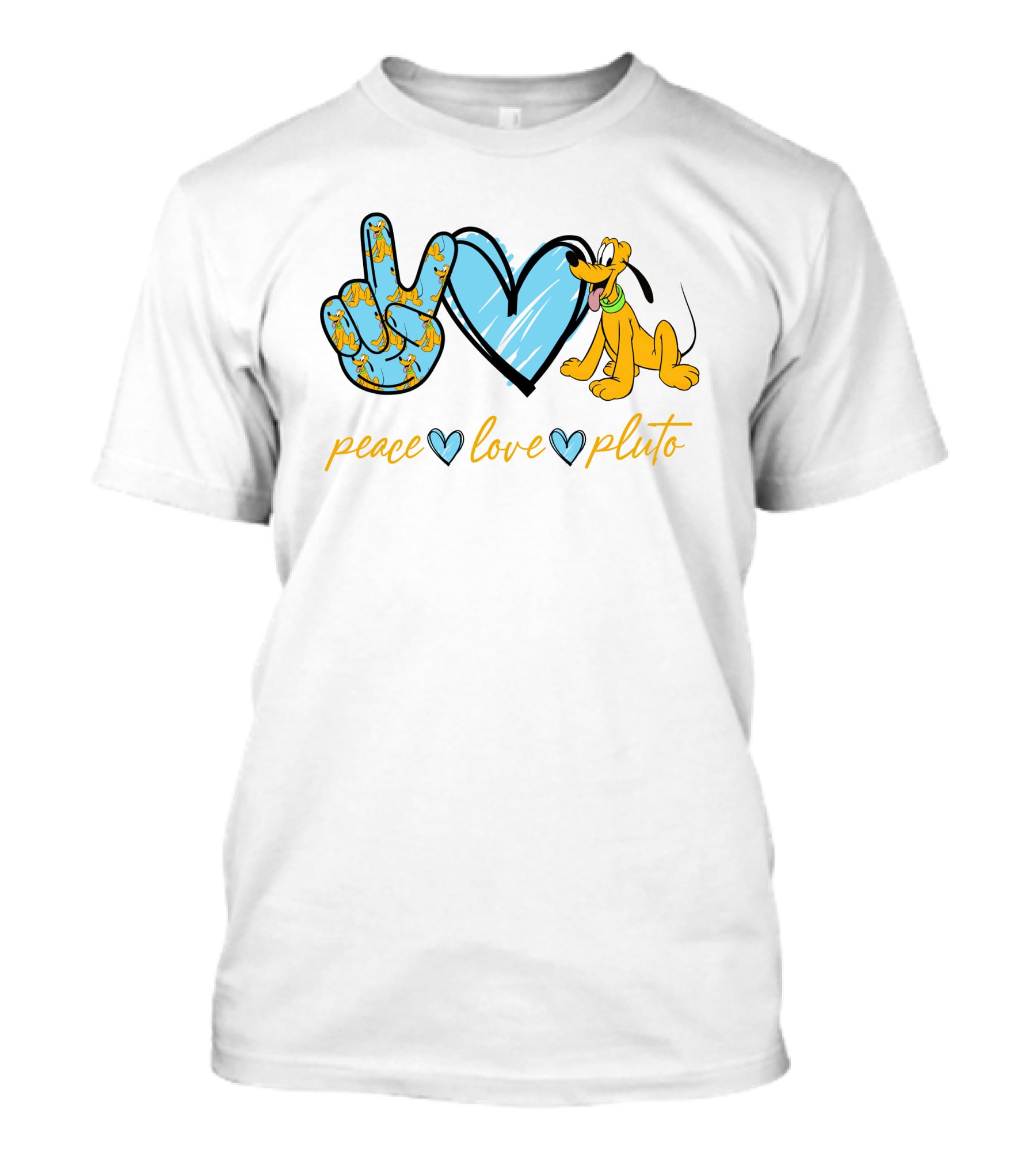Peace Love Pluto Vintage Cartoon Inspired T-Shirt