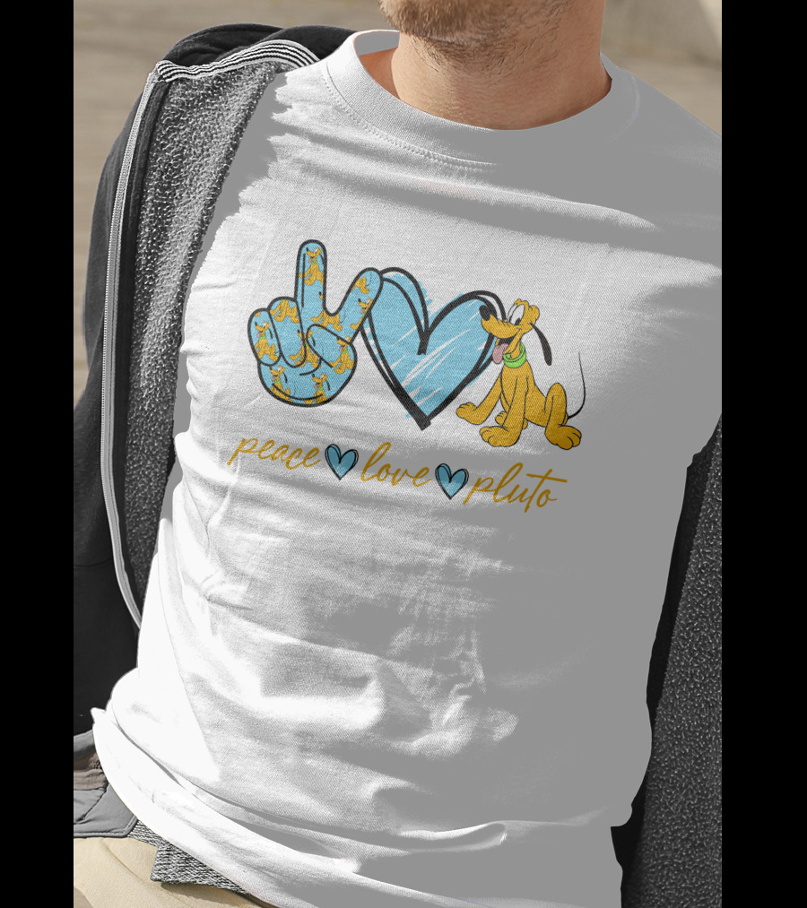 Peace Love Pluto Vintage Cartoon Inspired T-Shirt