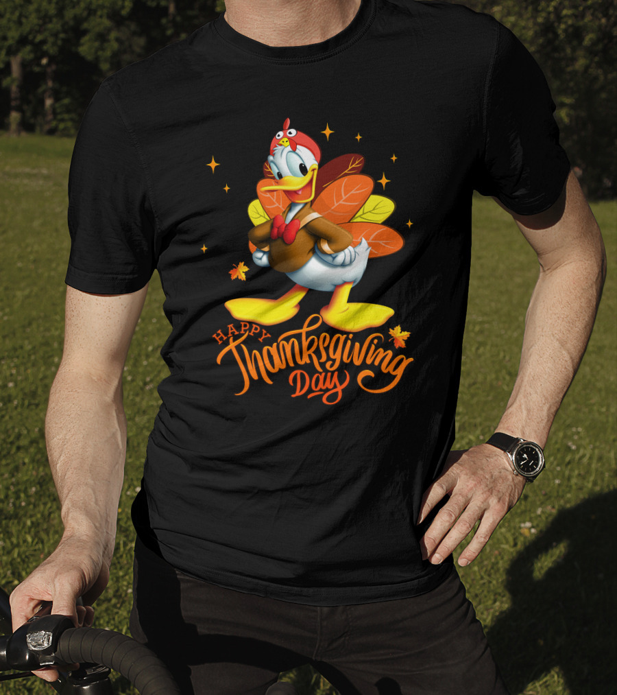 Happy Thanksgiving Day Donald Duck Turkey Costume T-Shirt