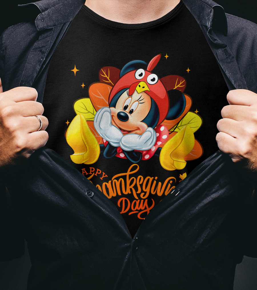 Minnie Happy Thanksgiving Day Turkey Costume T-Shirt