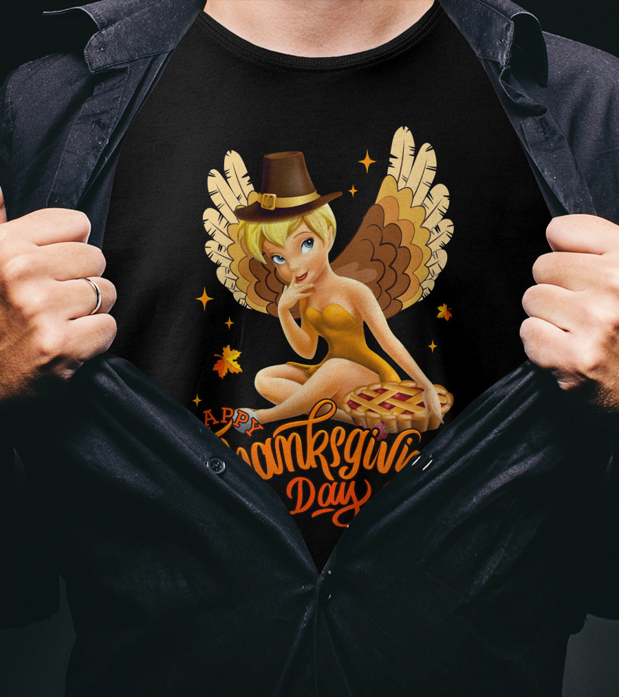 Tinkerbell Happy Thanksgiving Day T-Shirt