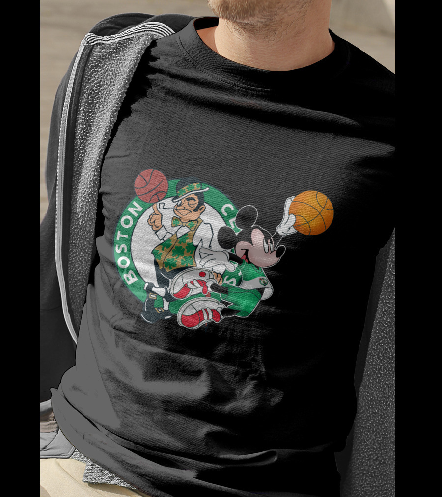 Mickey Boston Celtics Basketball Fantasy T-Shirt
