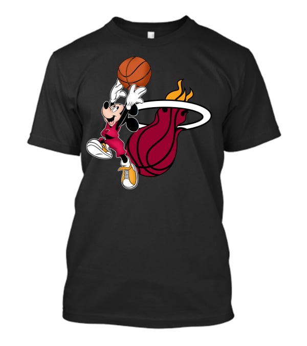 Mickey Dunking Basketball Miami Heat T-Shirt