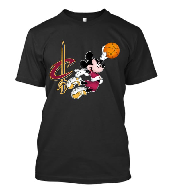 Cleveland Cavaliers Mickey Basketball Dunk T-Shirt