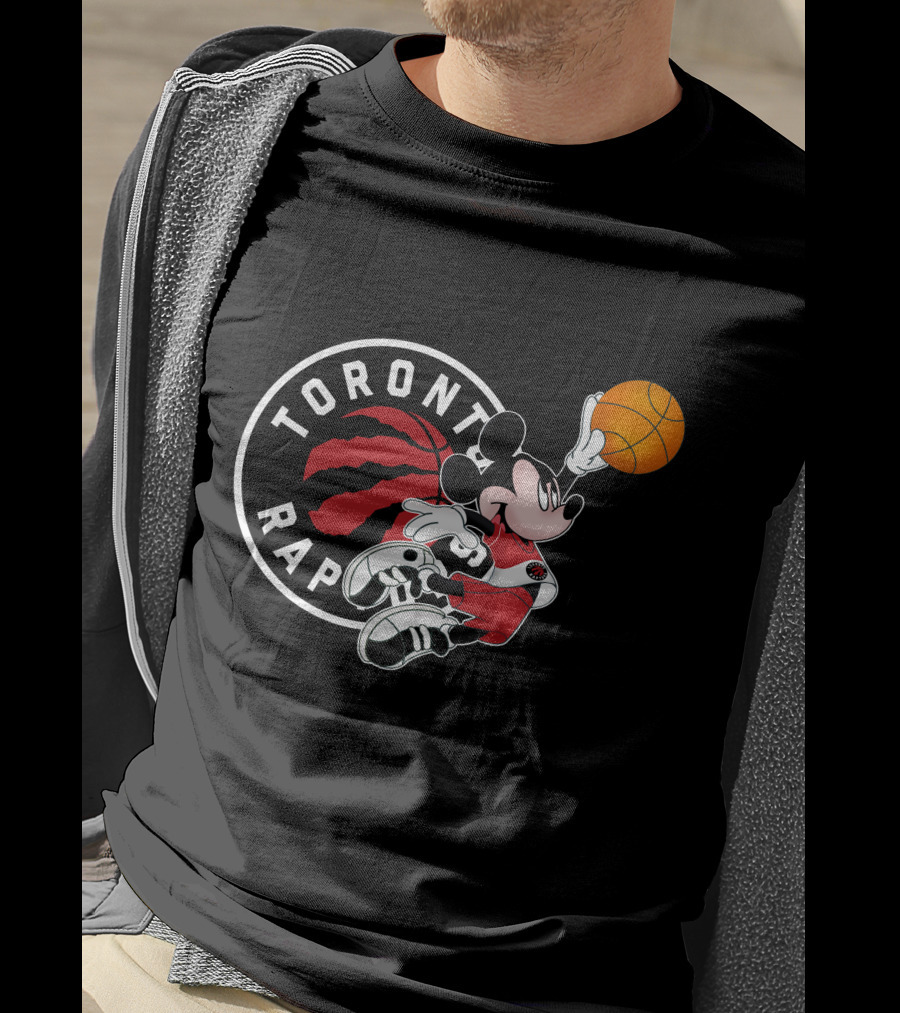 Toronto Raptors Mickey Basketball Dunk T-Shirt