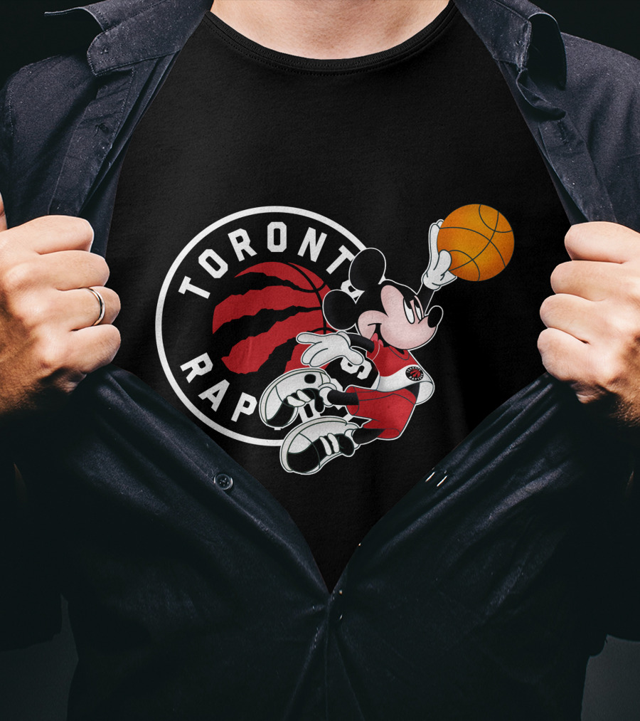Toronto Raptors Mickey Basketball Dunk T-Shirt