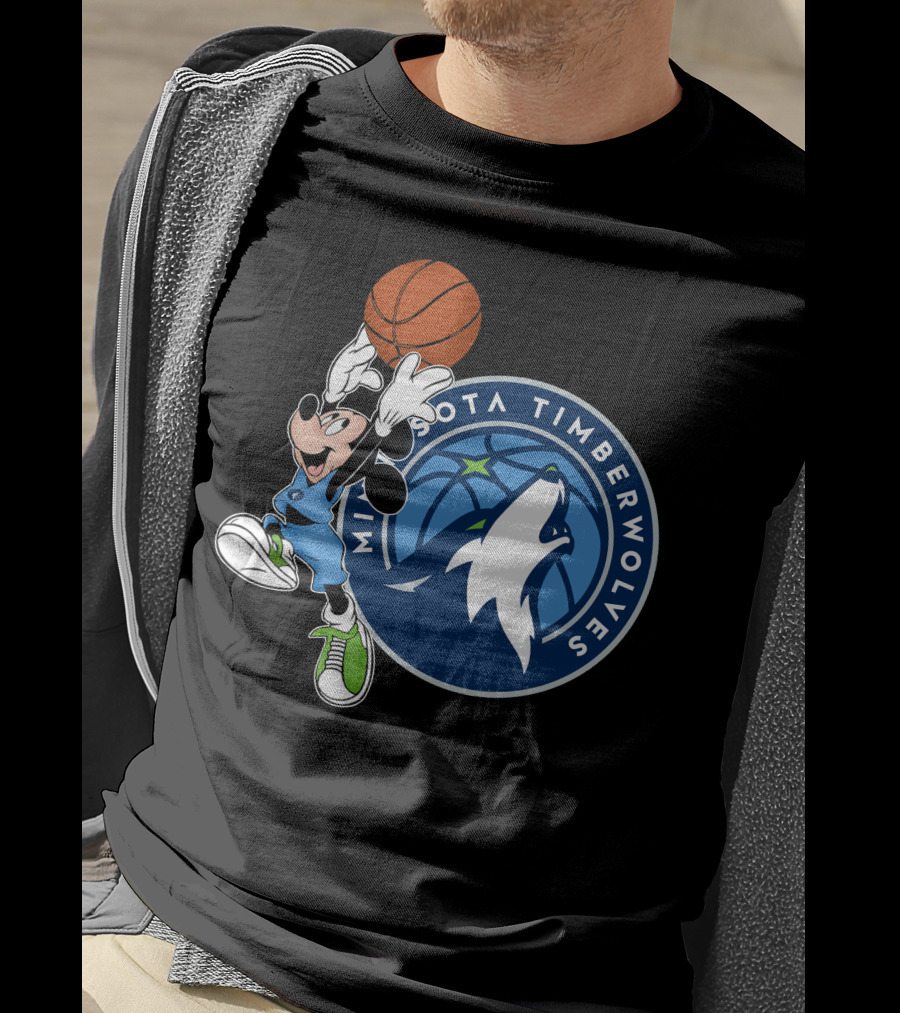 Mickey Minnesota Timberwolves Basketball T-Shirt