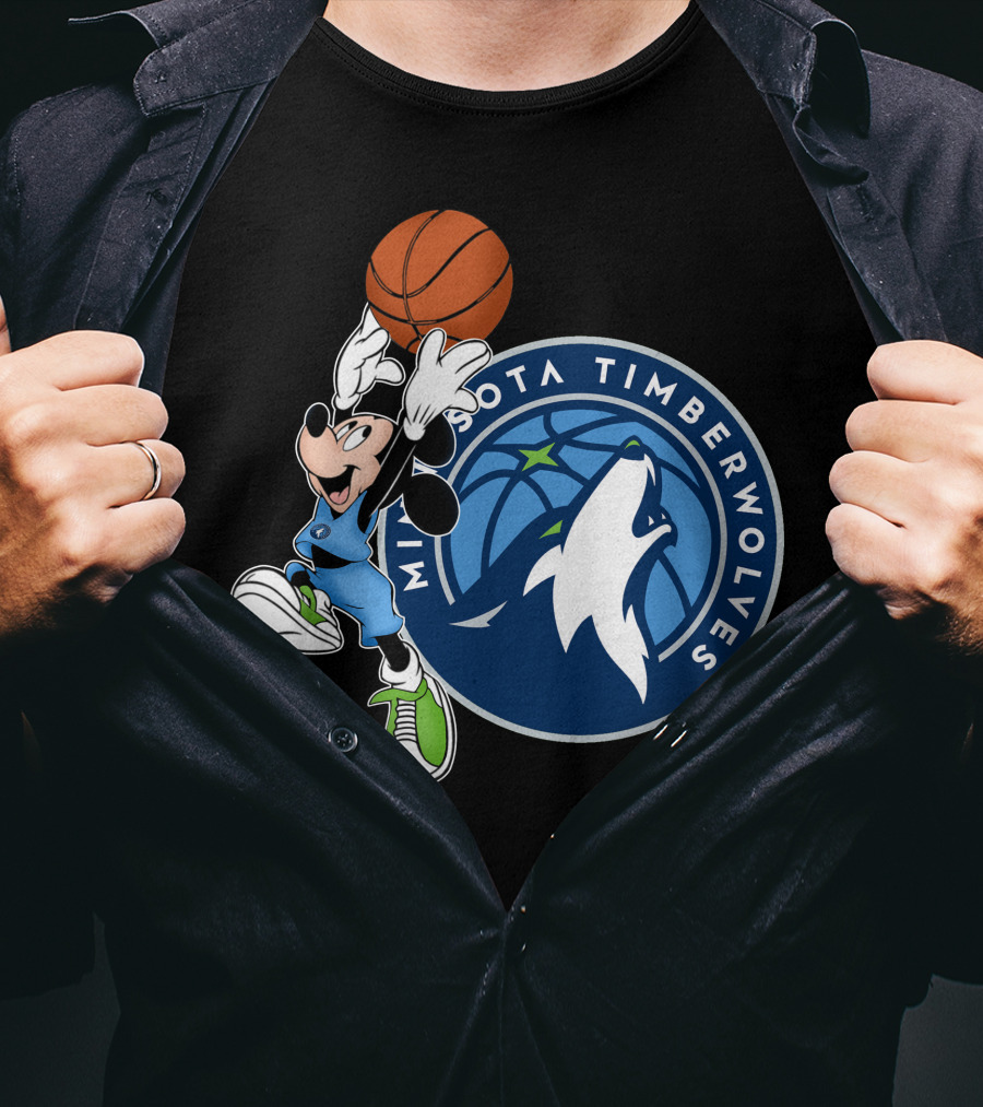 Mickey Minnesota Timberwolves Basketball T-Shirt