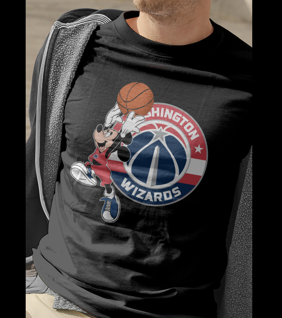 Washington Wizards Mickey Mouse Basketball T-Shirt