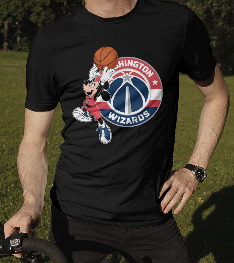 Washington Wizards Mickey Mouse Basketball T-Shirt