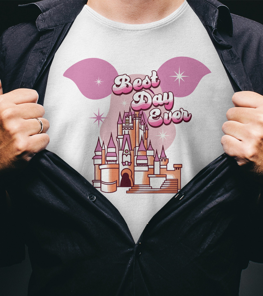 Best Day Ever Piglet Ears Castle Magic Stars T-Shirt