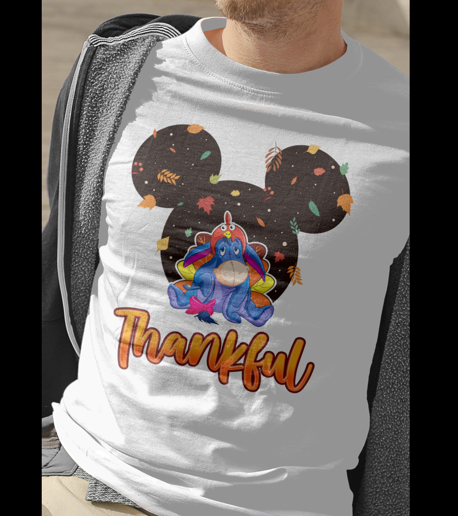 Eeyore Thankful Fall Mickey Ears T-Shirt