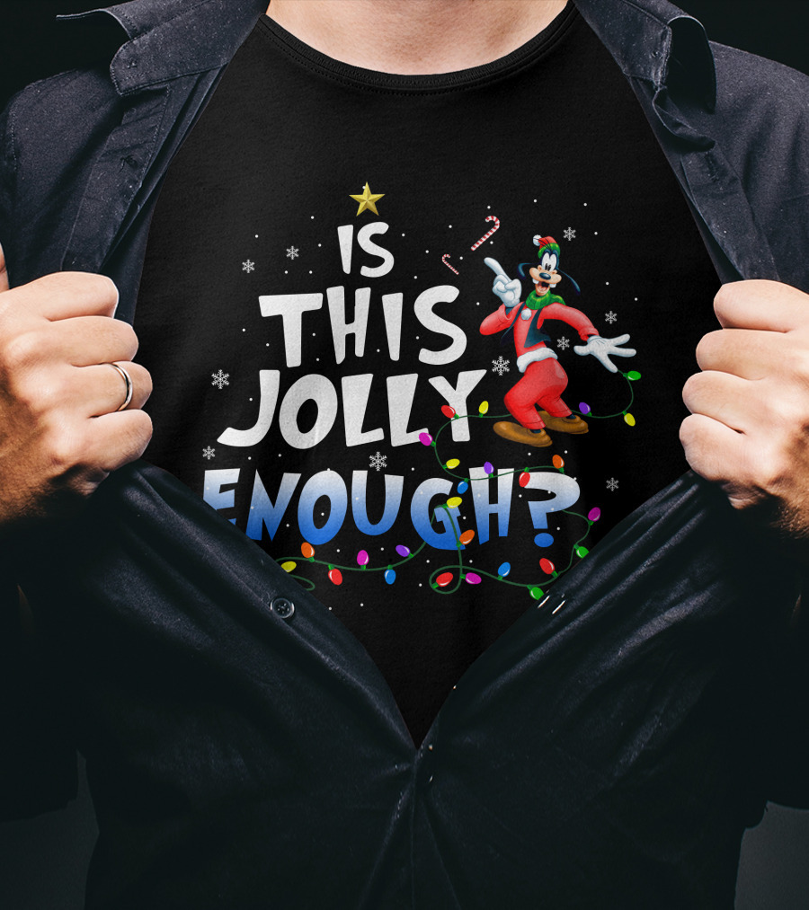 Is This Jolly Enough Goofy Christmas Lights T-Shirt