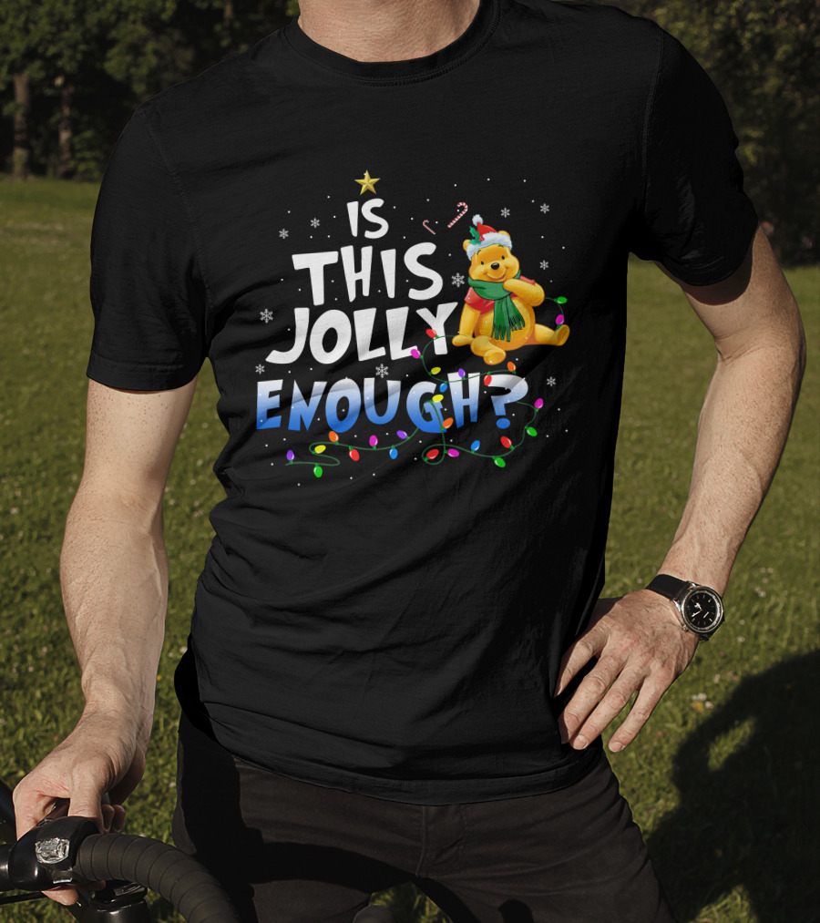 Is This Jolly Enough Pooh Christmas Lights T-Shirt
