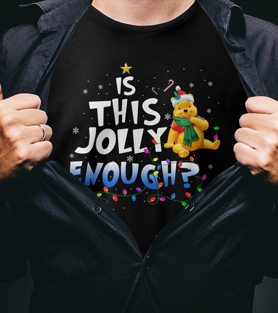 Is This Jolly Enough Pooh Christmas Lights T-Shirt