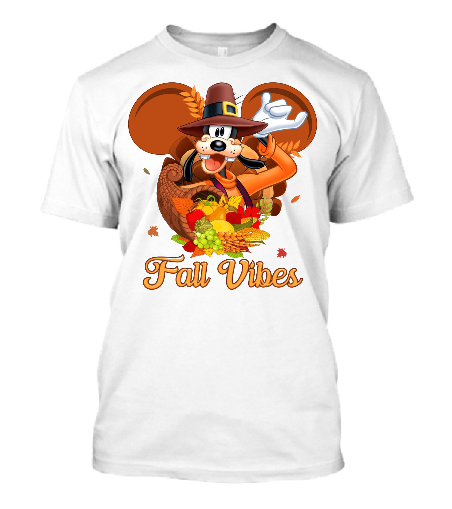 Goofy Fall Vibes Thanksgiving Cornucopia T-Shirt