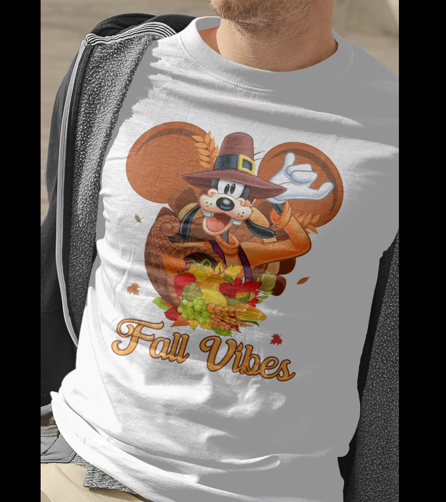 Goofy Fall Vibes Thanksgiving Cornucopia T-Shirt