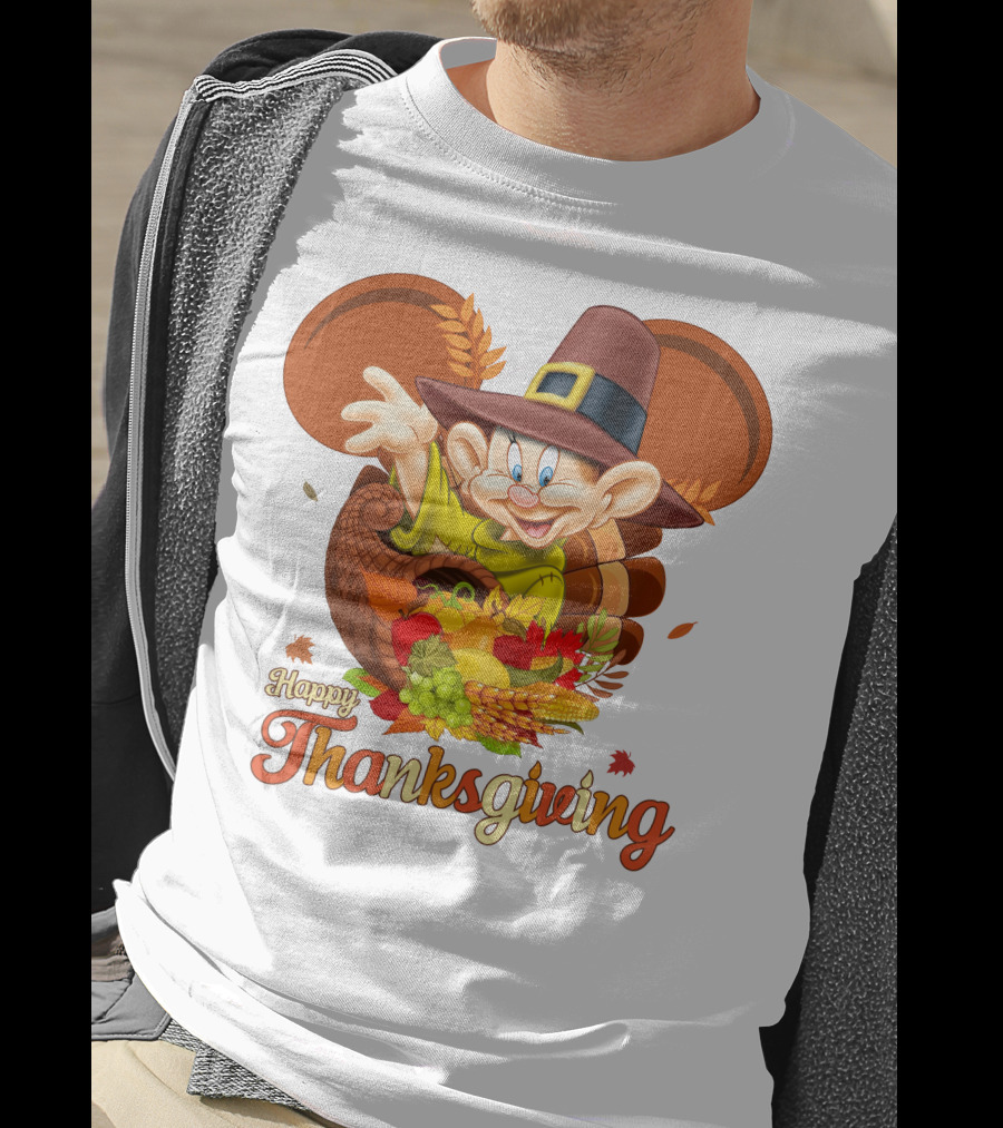 Happy Thanksgiving Dopey Cornucopia T-Shirt