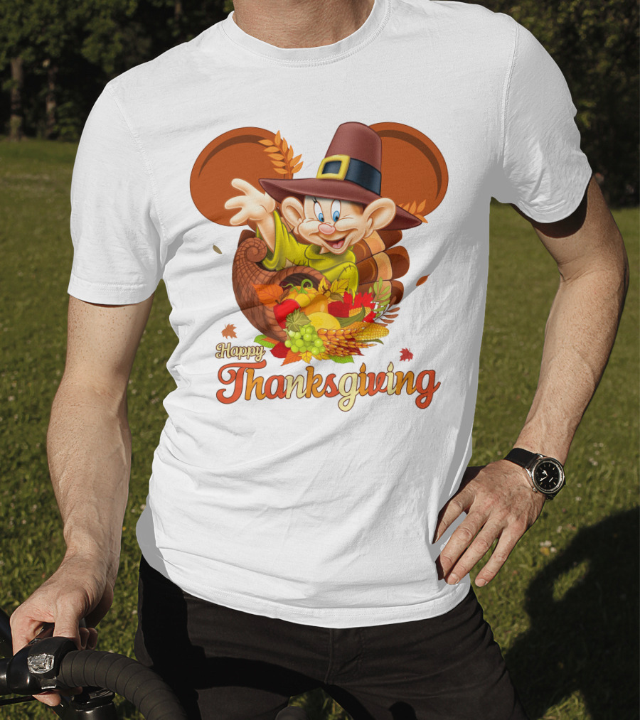 Happy Thanksgiving Dopey Cornucopia T-Shirt