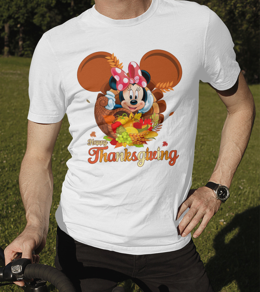Minnie Mouse Happy Thanksgiving Cornucopia T-Shirt