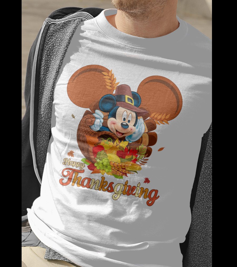 Mickey Happy Thanksgiving Cornucopia Celebration T-Shirt