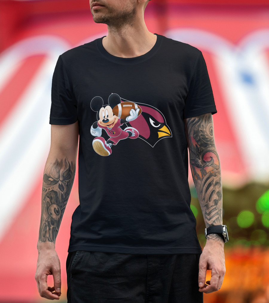 Mickey Arizona Cardinals Football Run T-Shirt