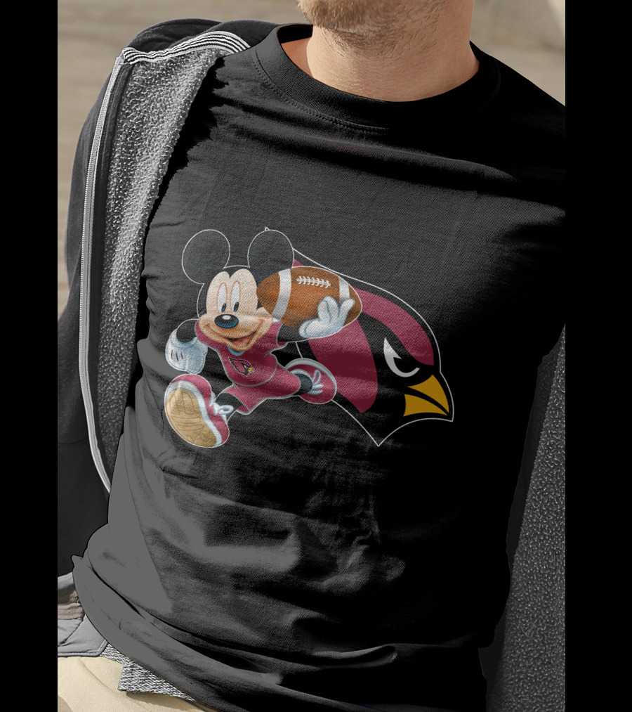 Mickey Arizona Cardinals Football Run T-Shirt