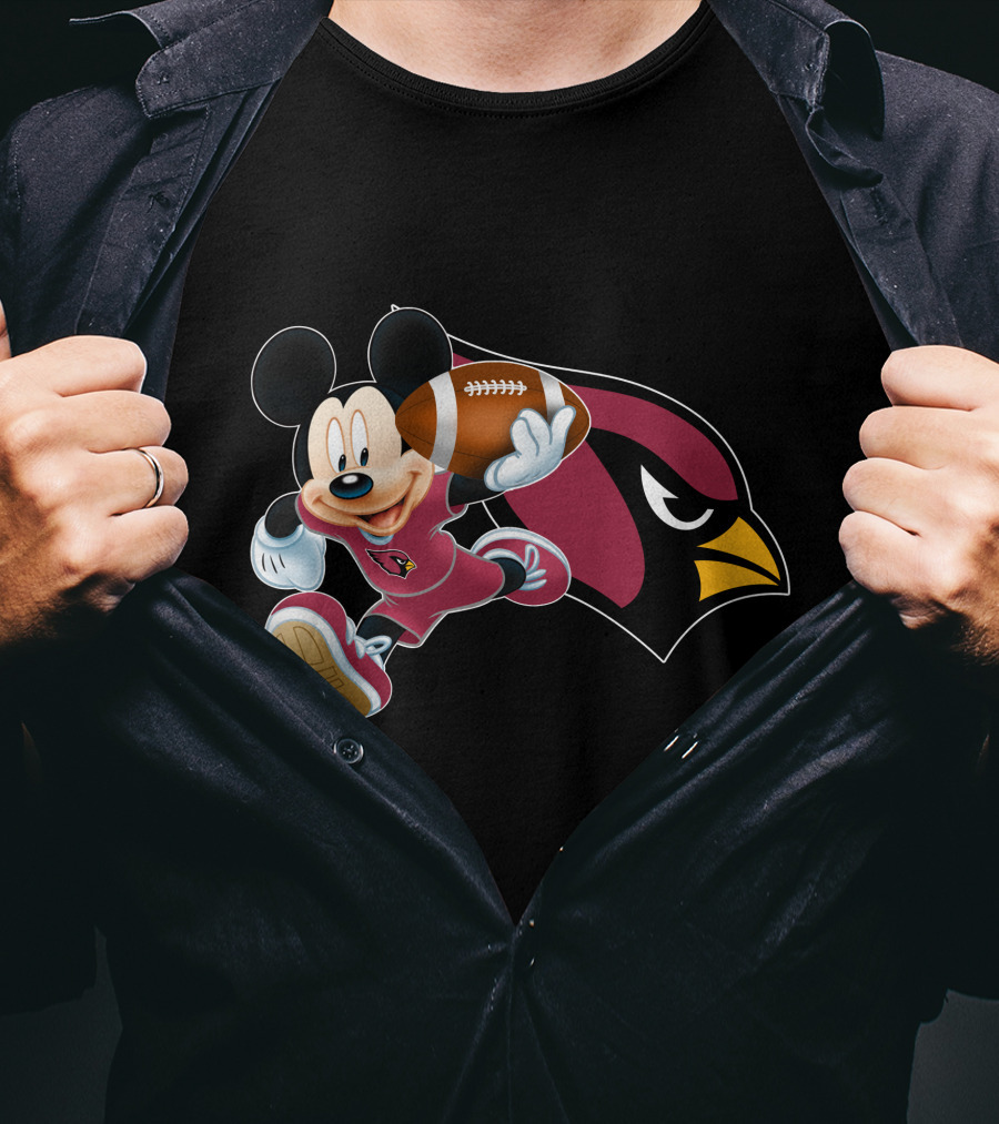 Mickey Arizona Cardinals Football Run T-Shirt