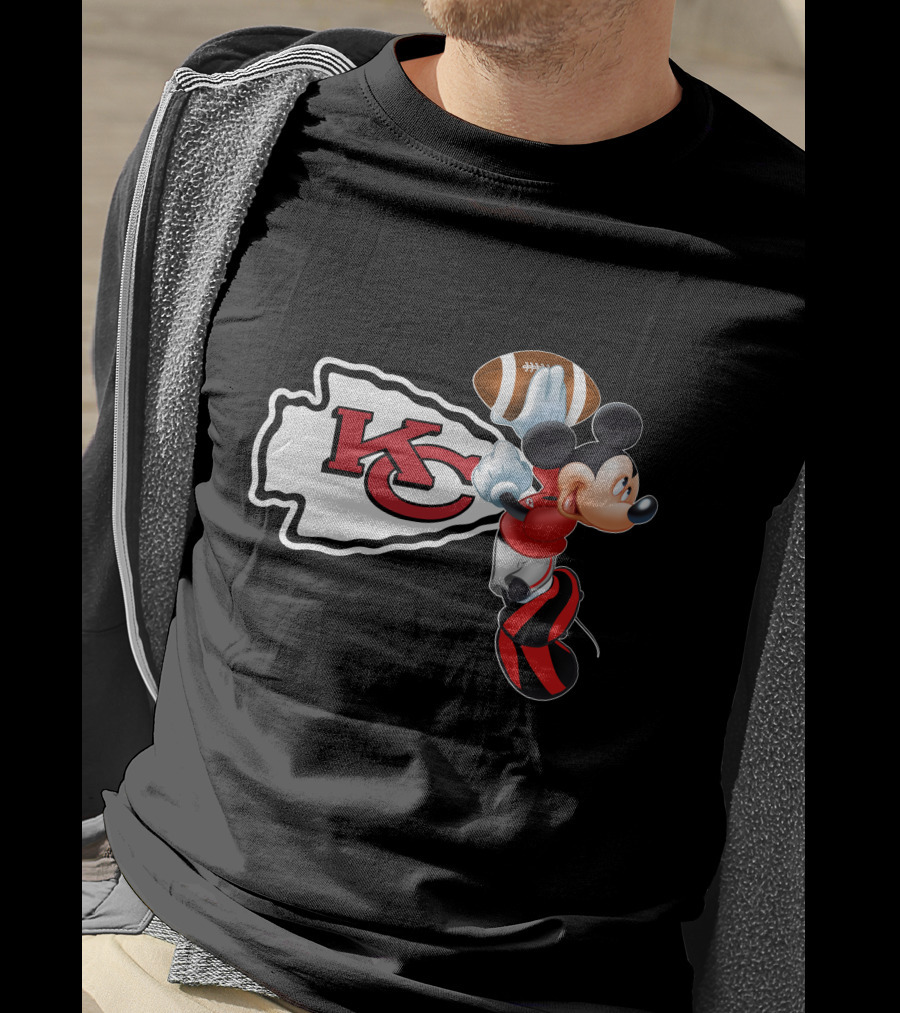 Mickey Kc Chiefs Football T-Shirt