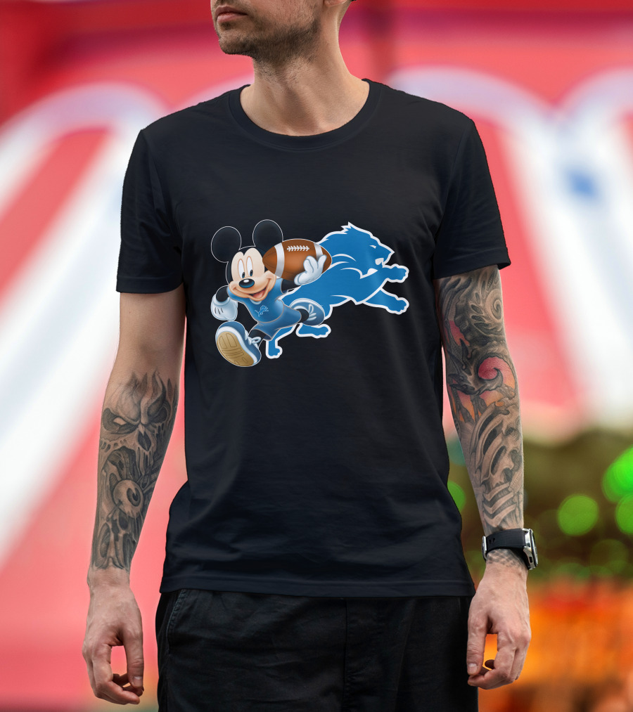 Mickey Mouse Detroit Lions Football T-Shirt
