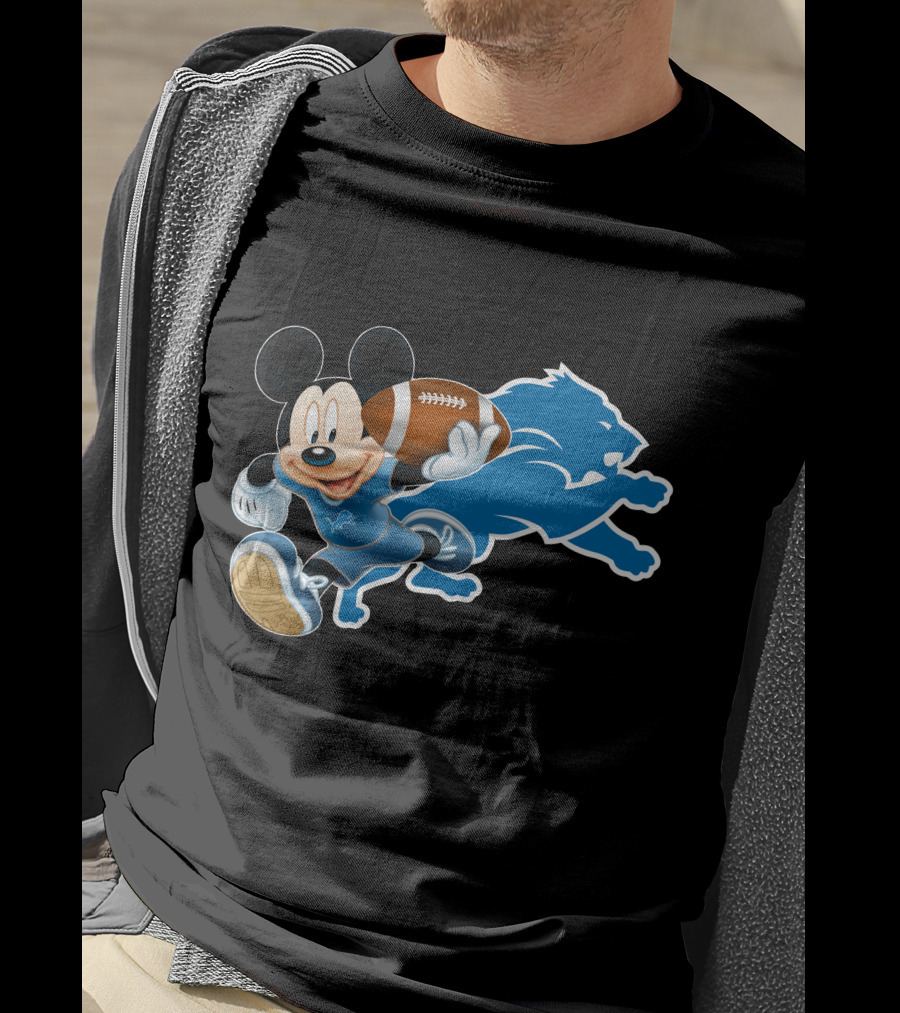 Mickey Mouse Detroit Lions Football T-Shirt