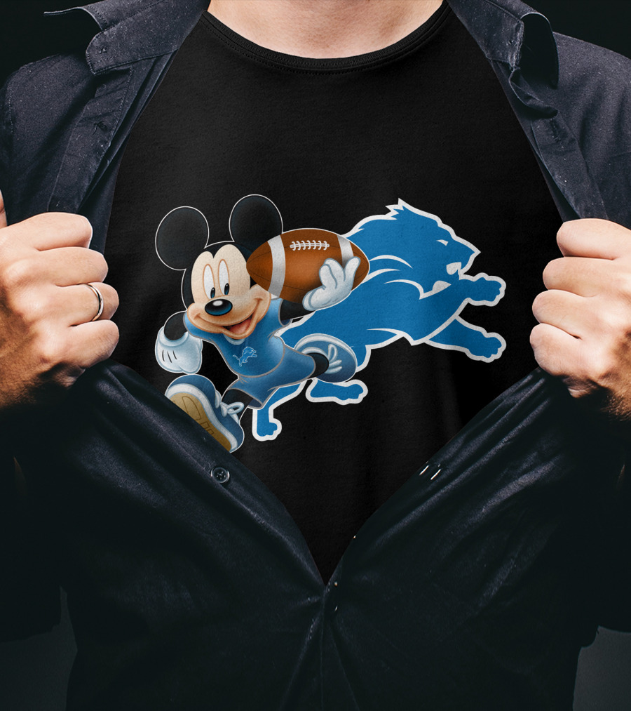 Mickey Mouse Detroit Lions Football T-Shirt