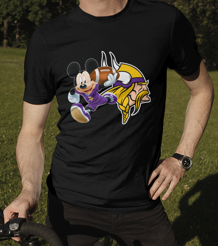 Mickey Mouse Minnesota Vikings Football Fusion T-Shirt
