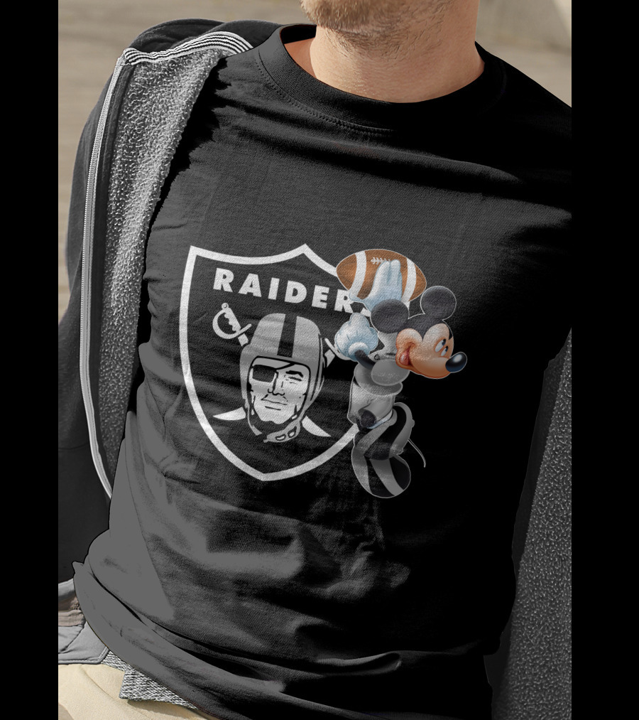 Mickey Lvr Raiders Football T-Shirt