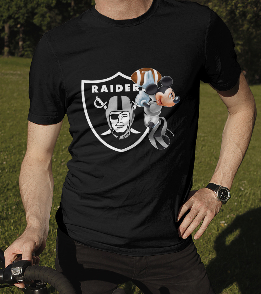 Mickey Lvr Raiders Football T-Shirt